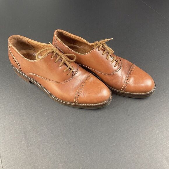 Mens David & Joan Leather Italy Oxford Lace Up Cap Toe‎ Dress Shoes US Size 8 - Picture 3 of 16